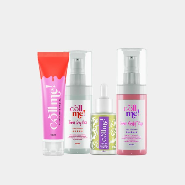 Combo Toner Day, Toner Night, Hidratante Facial Barreira e Power Beauty Serum