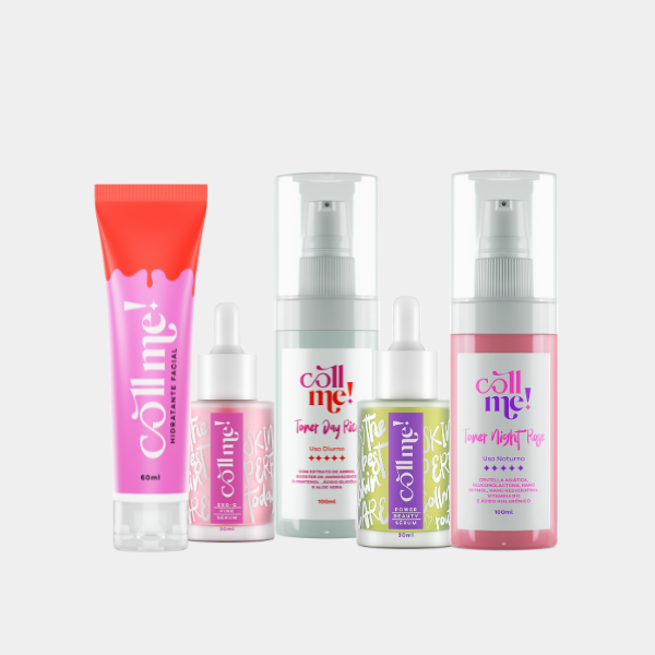 Combo Toner Day, Toner Night, Exo-C Pink Serum, Power Beauty Serum e Hidratante Facial Barreira