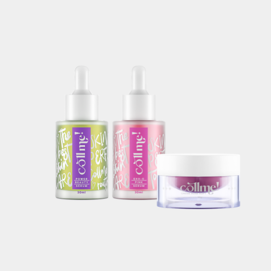 Combo Exo-C Pink Serum, Power Beauty Sérum e Creme Rose Soft