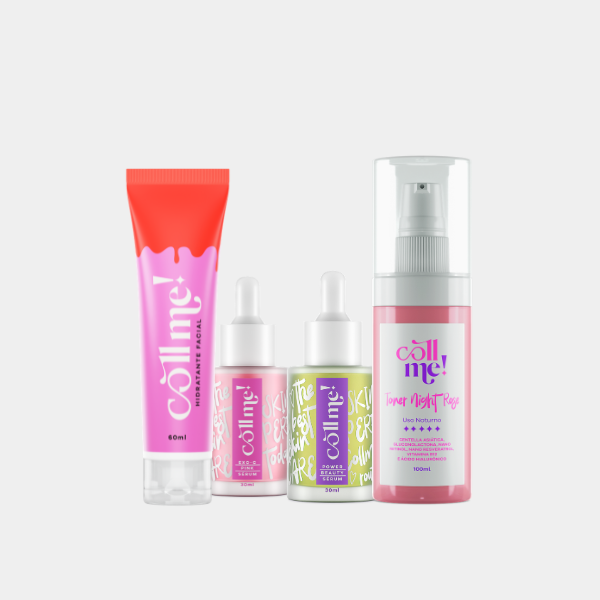 Combo Toner Night, Power Beauty Sérum e Exo-C Pink Serum e Hidratante Facial Barreira