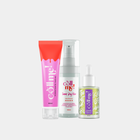 Combo Toner Day, Power Beauty Serum e Hidratante Facial Barreira