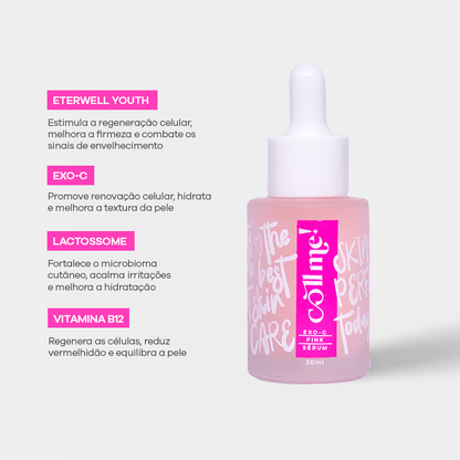 Exo-C Pink Sérum e Hidratante Facial Barreira