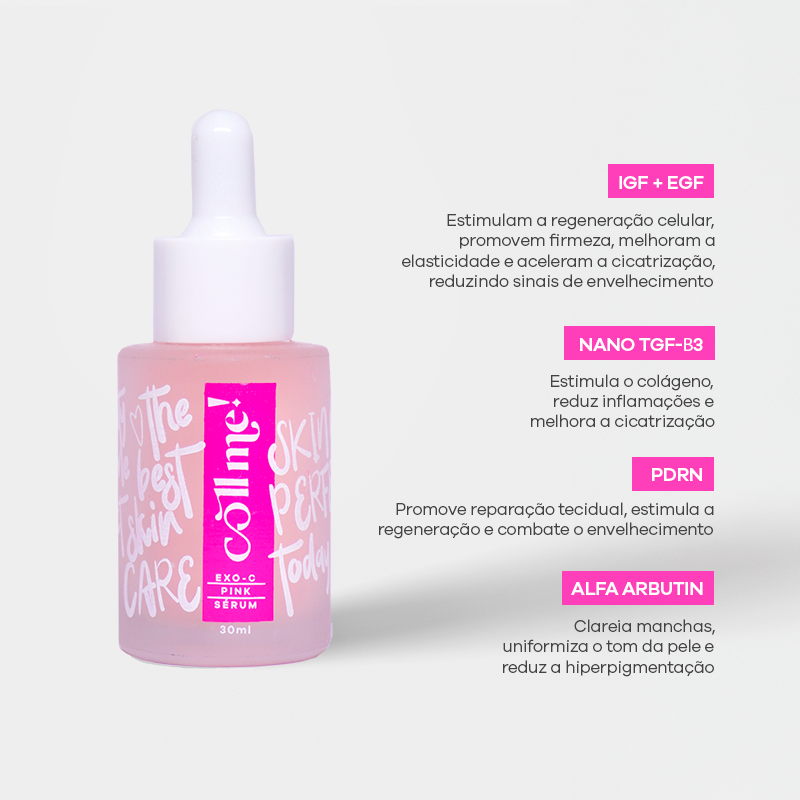 Exo-C Pink Sérum e Hidratante Facial Barreira – CollMe! Beauty